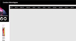 Desktop Screenshot of condommonologues.com